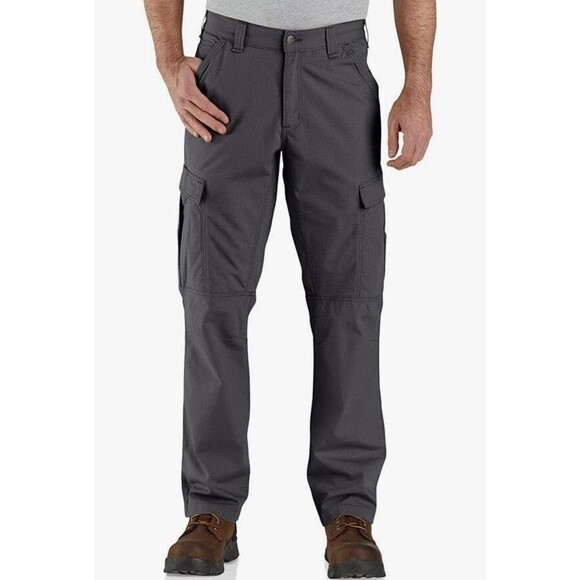 Carhartt Force Ripstop Cargo Relaxed Pants Mens 36x30 Gray Charcoal Pockets Work - Picture 1 of 8